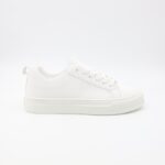 ⁦حذاء كاجوال شبابي جلد للرجال لون أبيض⁩ - الصورة ⁦4⁩