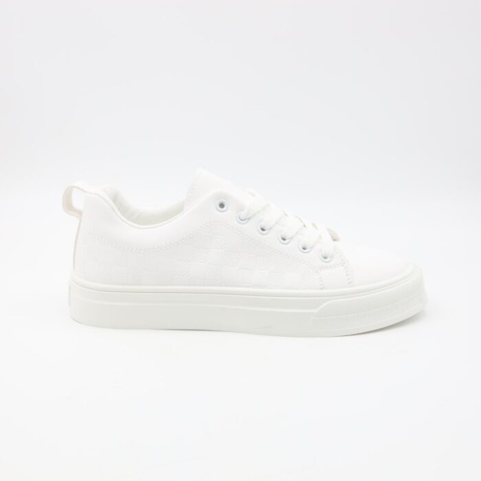 ⁦حذاء كاجوال شبابي جلد للرجال لون أبيض⁩ - الصورة ⁦5⁩