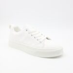 ⁦حذاء كاجوال شبابي جلد للرجال لون أبيض⁩ - الصورة ⁦8⁩