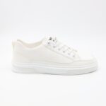 ⁦حذاء كاجوال شبابي جلد للرجال لون أبيض⁩ - الصورة ⁦3⁩