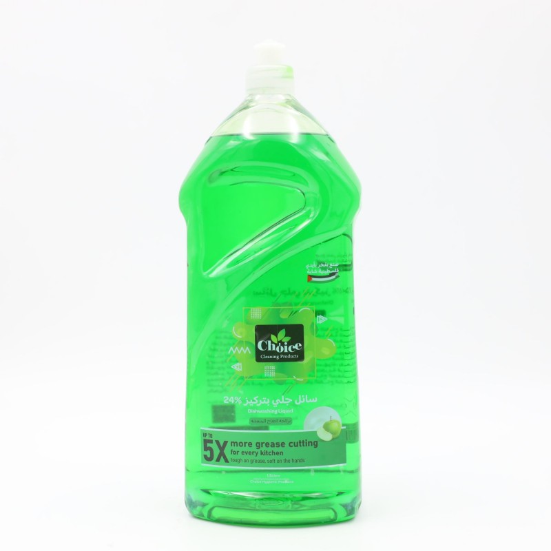 ⁦سائل جلي بتركيز 24% برائحة التفاح من تشويس Choice حجم 1.5 لتر⁩ - الصورة ⁦1⁩