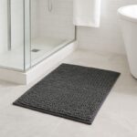 دعسة (سجادة حمام) مقاس 80×50 سم لون رمادي غامق