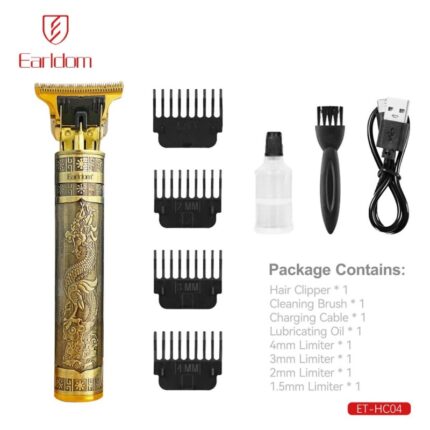 ماكينة الحلاقة الكهربائية Earldom HC-04، بتصميم هيكل معدني مميز.