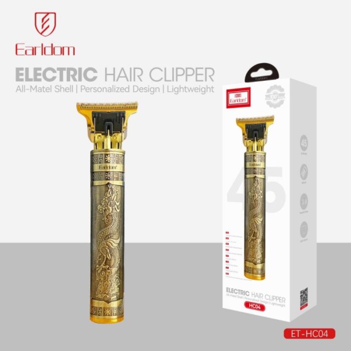 ⁦ماكينة الحلاقة الكهربائية Earldom HC-04، بتصميم هيكل معدني مميز.⁩ - الصورة ⁦2⁩