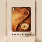 كفر حماية ايباد مع رسمة بوصلة - حجم كبير- مناسب لـ Ipad Air 4 10.9 inch