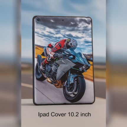 كفر حماية ايباد مع رسمة دراجة- حجم كبير- مناسب لـ Ipad 10.2 inch