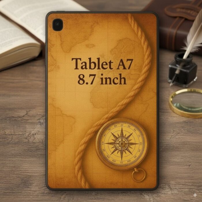 ⁦كفر حماية ايباد مع رسمة بوصلة - مناسب لـ Tab A7 8.7 inch⁩ - الصورة ⁦2⁩