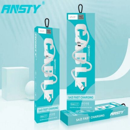 كيبل شحن 1 متر - الطرفين منفذ Type C - ماركة Ansty