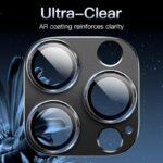 ⁦حماية عدسة كاميرا لآيفون
  16Pro Max/ 16 Pro مصنوعة من زجاج مقوّى قطعة واحدة - لون أسود⁩ - الصورة ⁦5⁩