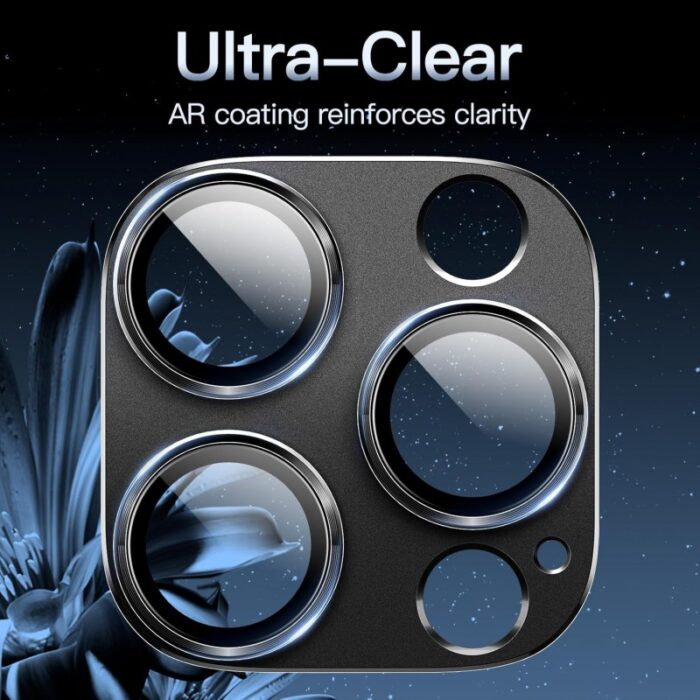 ⁦حماية عدسة كاميرا لآيفون
  16Pro Max/ 16 Pro مصنوعة من زجاج مقوّى قطعة واحدة - لون أسود⁩ - الصورة ⁦5⁩