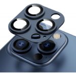 حماية عدسة كاميرا لآيفون
  15Pro Max/ 15 Pro مصنوعة من زجاج مقوّى قطعة واحدة - لون أسود