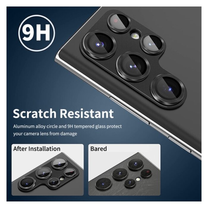 ⁦حماية عدسة كاميرا للسامسونج S23 Ultra لون أحمر- مصنوعة من معدن قطعة واحدة⁩ - الصورة ⁦2⁩