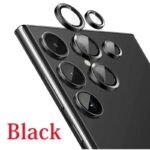 طقم حماية لعدسات كاميرا لجوال جلاكسي S25 Ultra - لون أسود