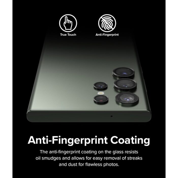 ⁦طقم حماية لعدسات كاميرا لجوال جلاكسي S23 Ultra - لون أسود⁩ - الصورة ⁦2⁩