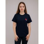 بلوزة بأكمام قصيرة للنساء لون أسود