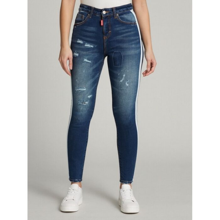 ⁦بنطلون جينز للنساء لون أزرق⁩ - الصورة ⁦2⁩