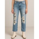 بنطلون جينز للنساء لون أزرق