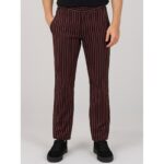 ⁦بنطلون كاجوال مخطط رجالي لون أسود⁩ - الصورة ⁦2⁩