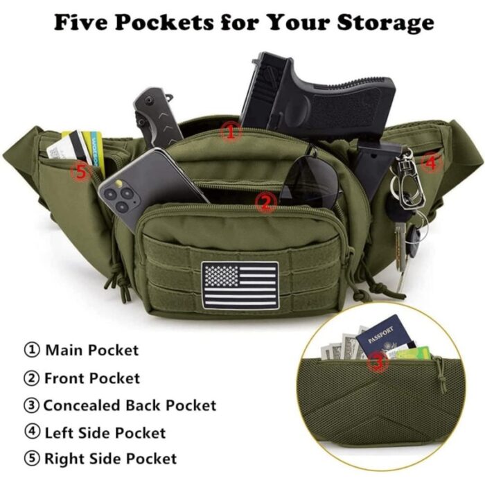 ⁦حقيبة شنتة خصر شبابية متعددة الاستخدامات⁩ - الصورة ⁦5⁩