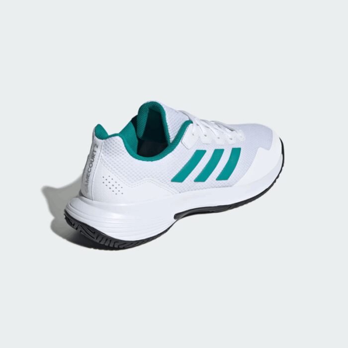 ⁦adidas Mens' Gamecourt 2.0 Tennis Shoes - White⁩ - الصورة ⁦5⁩