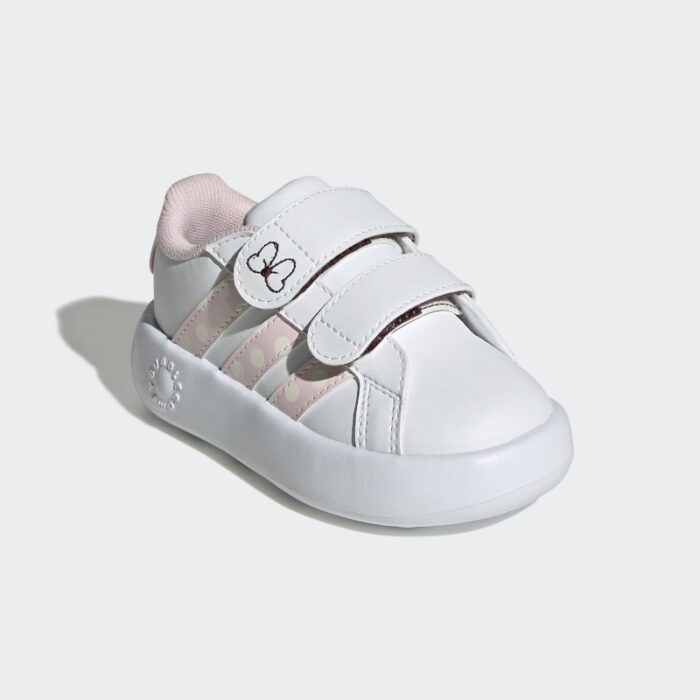 ⁦adidas Kids' x Disney Minnie Mouse Grand Court Shoes - White⁩ - الصورة ⁦6⁩