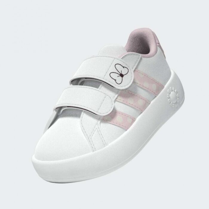 ⁦adidas Kids' x Disney Minnie Mouse Grand Court Shoes - White⁩ - الصورة ⁦15⁩