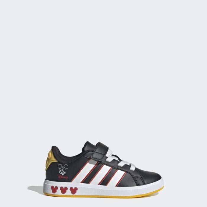 ⁦adidas Kids' Disney Mickey Mouse Grand Court Shoes - Black⁩ - الصورة ⁦2⁩