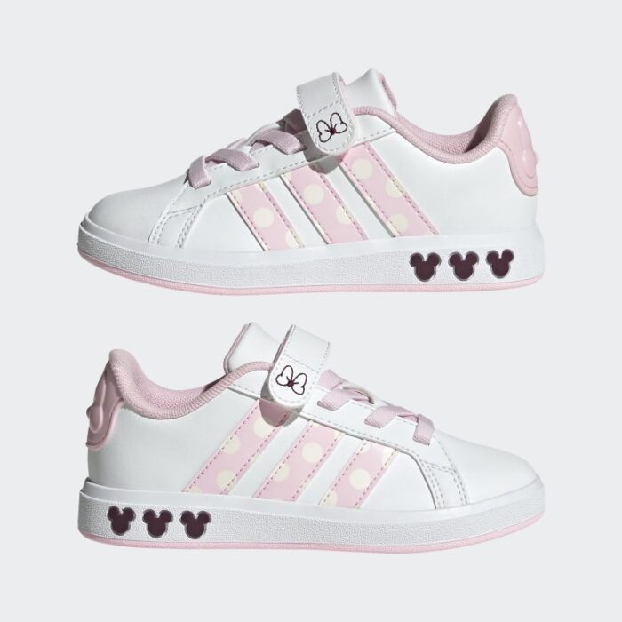 ⁦adidas Kids' Disney Minnie Mouse Grand Court Shoes - White⁩ - الصورة ⁦11⁩