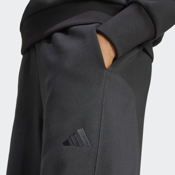 ⁦adidas Womens' ALL SZN Fleece Loose Wide-Leg Pants - Black⁩ - الصورة ⁦6⁩
