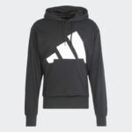 adidas Mens' Essentials Big Logo French Terry Hoodie - Black