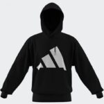 ⁦adidas Mens' Essentials Big Logo French Terry Hoodie - Black⁩ - الصورة ⁦7⁩