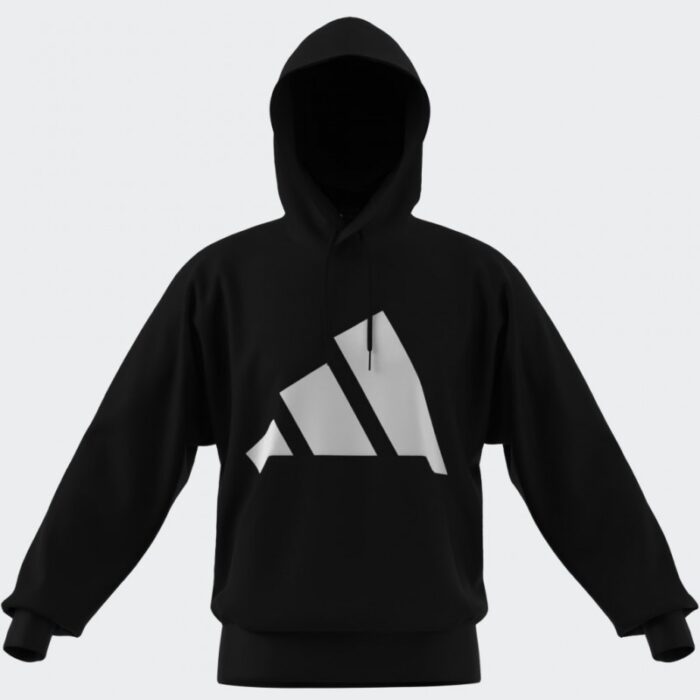 ⁦adidas Mens' Essentials Big Logo French Terry Hoodie - Black⁩ - الصورة ⁦7⁩