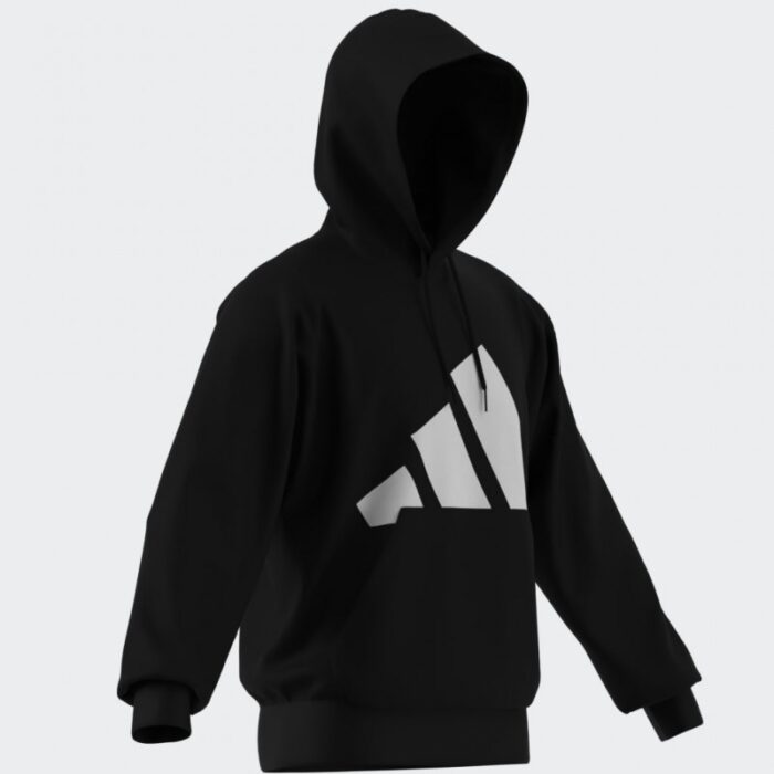 ⁦adidas Mens' Essentials Big Logo French Terry Hoodie - Black⁩ - الصورة ⁦8⁩