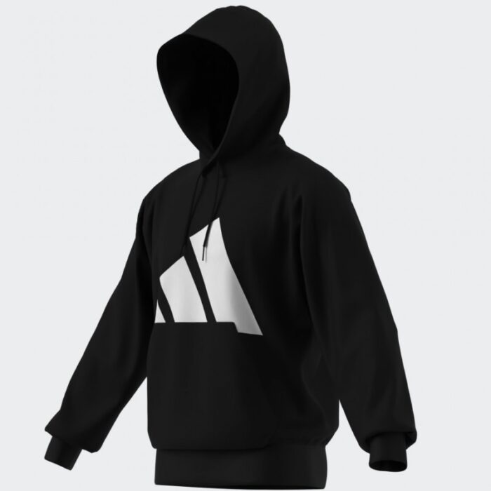 ⁦adidas Mens' Essentials Big Logo French Terry Hoodie - Black⁩ - الصورة ⁦14⁩