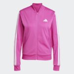 adidas Womens' Essentials 3-Stripes Track Suit - Pink