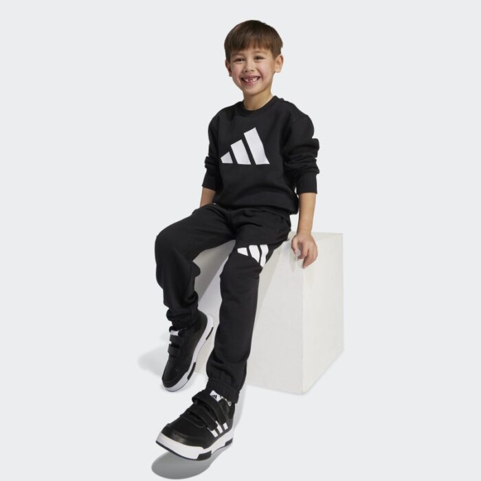⁦adidas Kids' Unisex Essentials Joggers Set - Black⁩ - الصورة ⁦3⁩