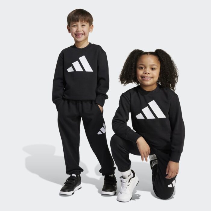 ⁦adidas Kids' Unisex Essentials Joggers Set - Black⁩ - الصورة ⁦7⁩
