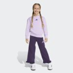 ⁦adidas Kids' Girl Fleece Jogger Set - Purple⁩ - الصورة ⁦7⁩