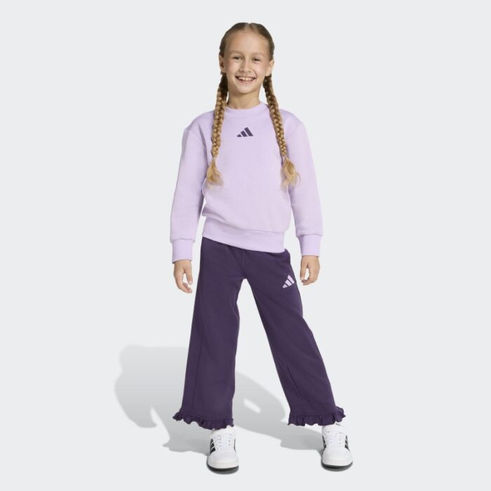 ⁦adidas Kids' Girl Fleece Jogger Set - Purple⁩ - الصورة ⁦7⁩