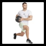 ⁦adidas Men's Designed for Training Workout Tee-White⁩ - الصورة ⁦5⁩