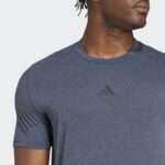 ⁦adidas Men's Designed for Training Workout Tee - Blue⁩ - الصورة ⁦6⁩