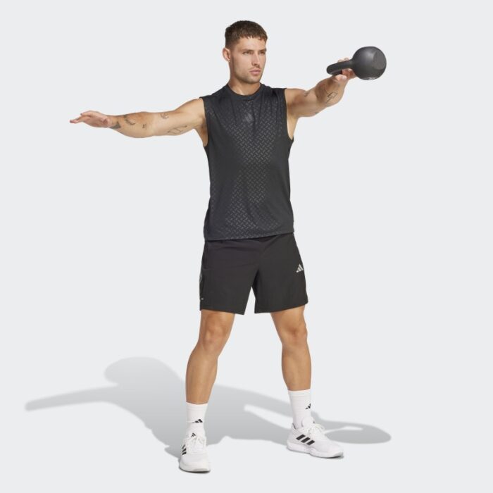 103390201_68cb1fcfd0820 adidas Men's 3-Stripes Power Tank Top - Black - الصورة 1