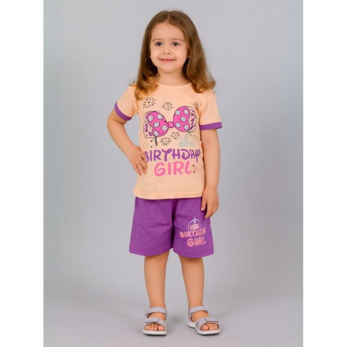 ⁦طقم أطفال قطعتين شورت + تيشيريت⁩ - الصورة ⁦2⁩