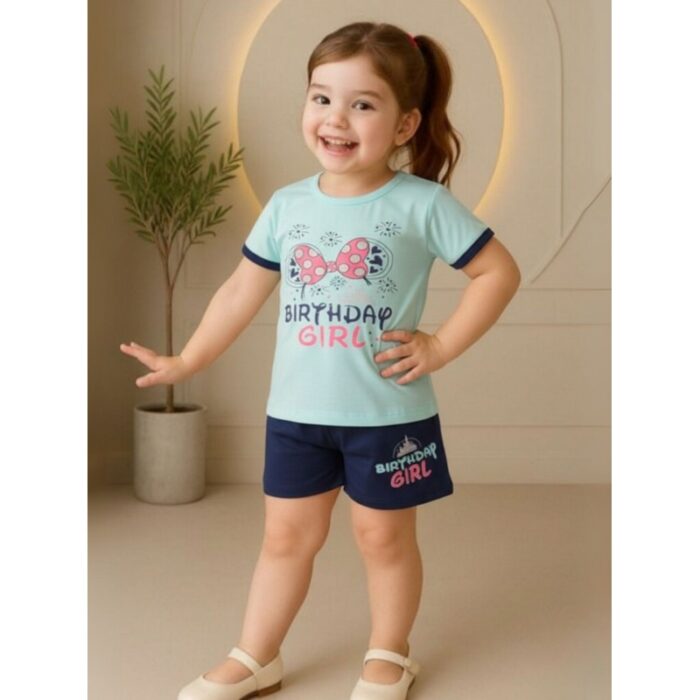 ⁦طقم أطفال قطعتين شورت + تيشيريت⁩ - الصورة ⁦2⁩