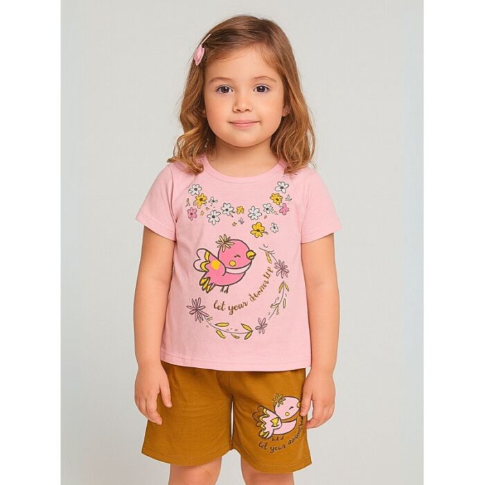 ⁦طقم أطفال قطعتين شورت + تيشيريت⁩ - الصورة ⁦1⁩