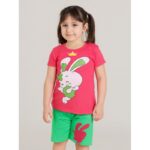 طقم أطفال قطعتين شورت + تيشيريت