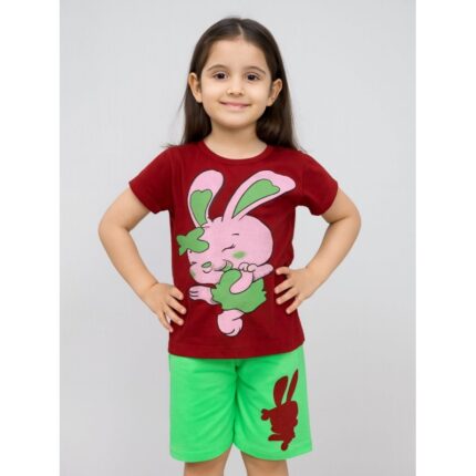 طقم أطفال قطعتين شورت + تيشيريت