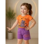 طقم أطفال قطعتين شورت + تيشيريت