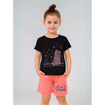 طقم أطفال قطعتين شورت + تيشيريت