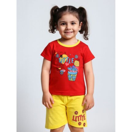 طقم أطفال قطعتين شورت + تيشيريت